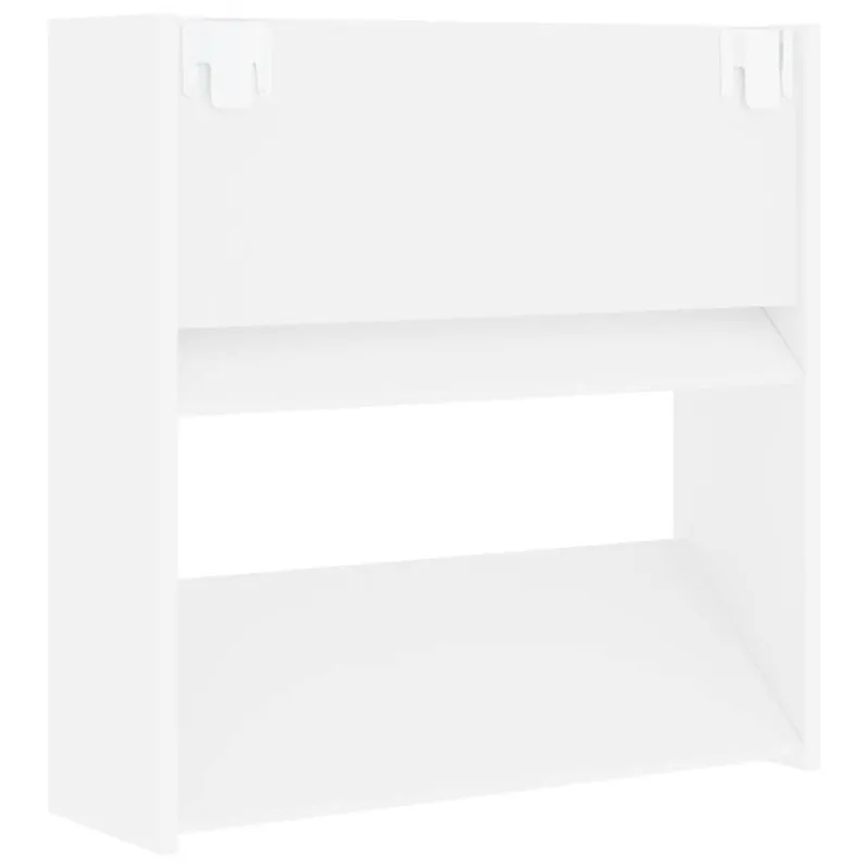 Sieninės spintelės batams, 4vnt., baltos, 60x18x60cm, mediena