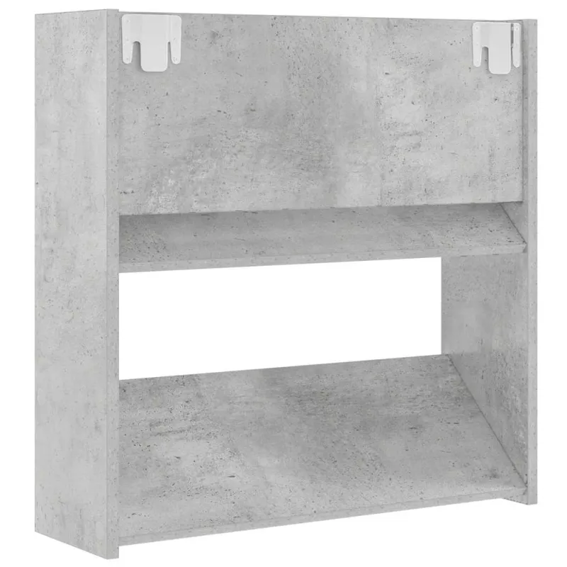 Sieninė spintelė batams, betono pilkos spalvos, 60x18x60cm, MDP