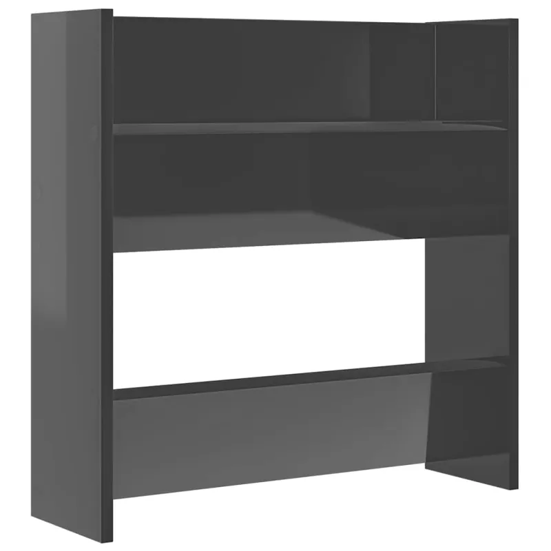 Sieninės spintelės batams, 2vnt., pilkos, 60x18x60cm, mediena