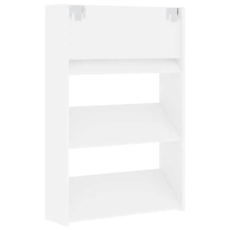 Sieninės spintelės batams, 2vnt., baltos, 60x18x90cm, MDP