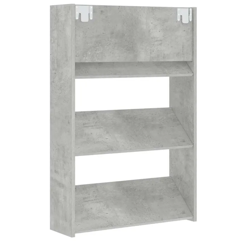 Sieninės spintelės batams, 2vnt., pilkos, 60x18x90cm, MDP