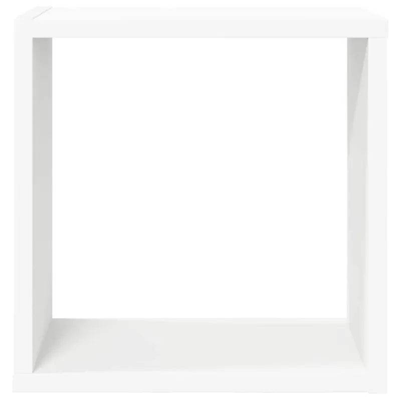 Sieninės lentynos, 6vnt., baltos, 30x15x30cm, kubo formos