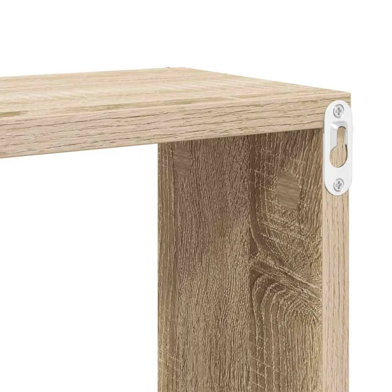 Sieninės lentynos, 2vnt., ąžuolo, 30x15x30cm, kubo formos