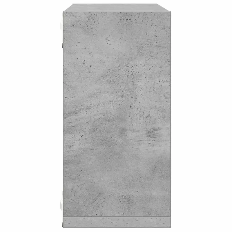 Sieninės lentynos, 2vnt., pilkos, 30x15x30cm, kubo formos