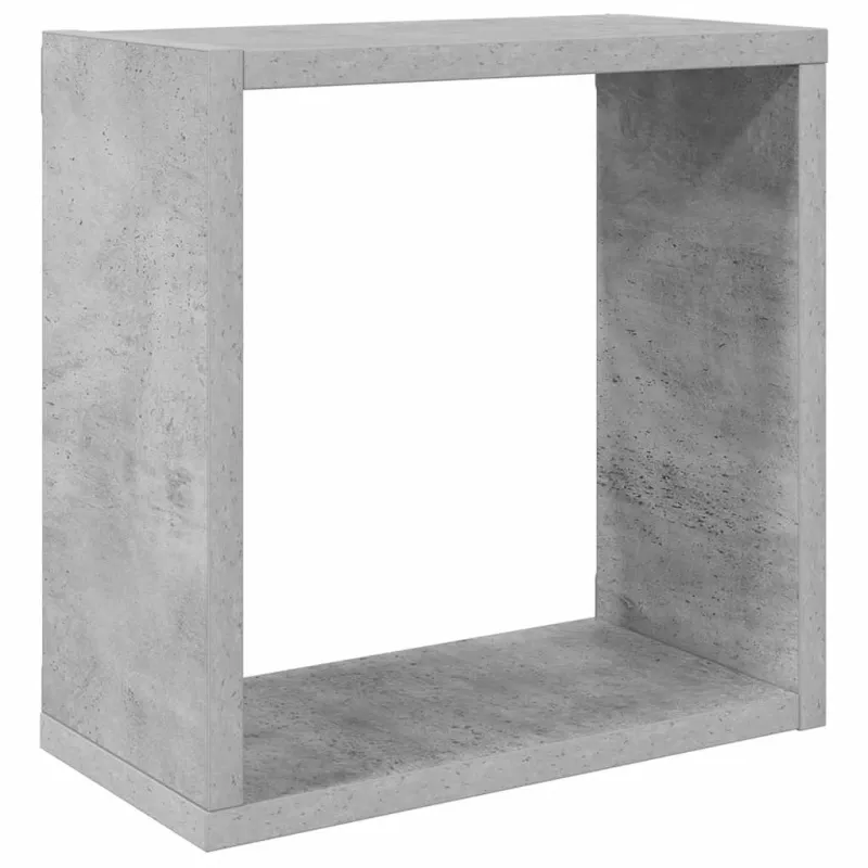 Sieninės lentynos, 6vnt., pilkos, 30x15x30cm, kubo formos