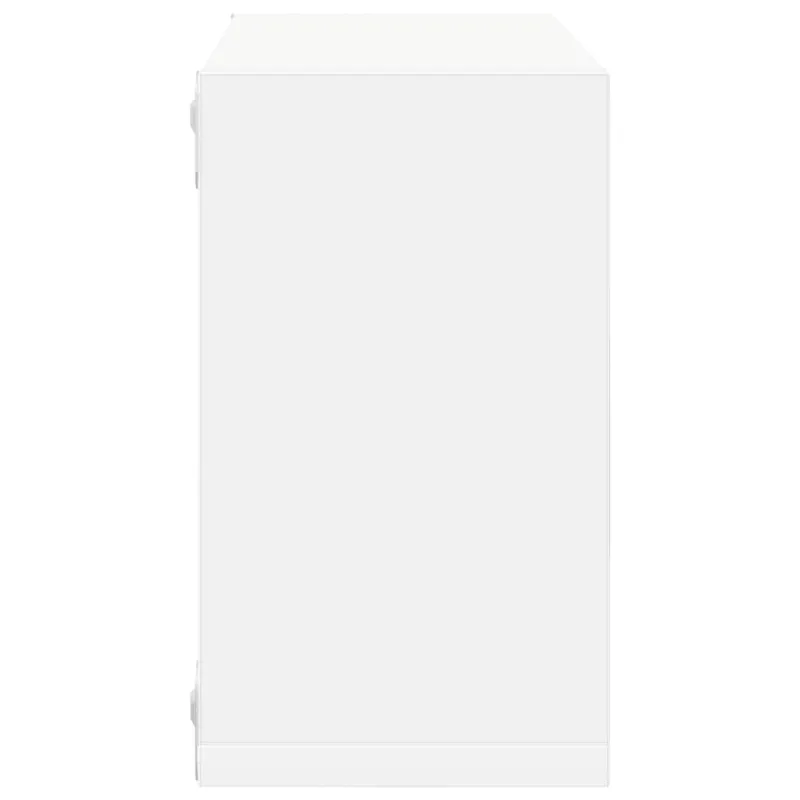 Sieninės lentynos, 2vnt., baltos, 26x15x26cm, kubo formos
