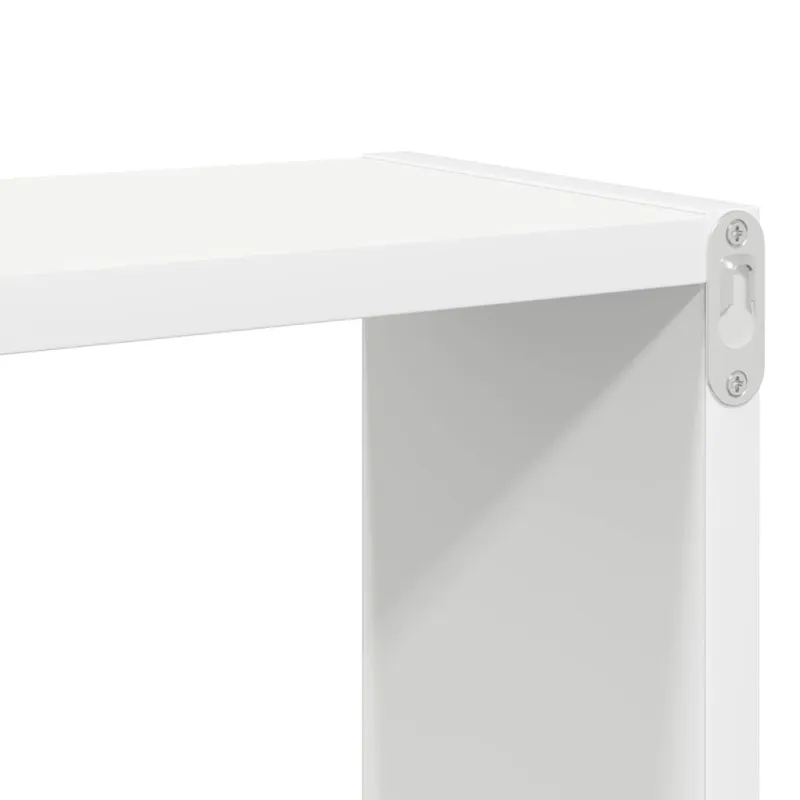 Sieninės lentynos, 2vnt., baltos, 26x15x26cm, kubo formos