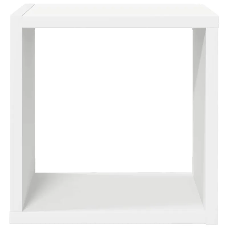 Sieninės lentynos, 4vnt., baltos, 26x15x26cm, kubo formos