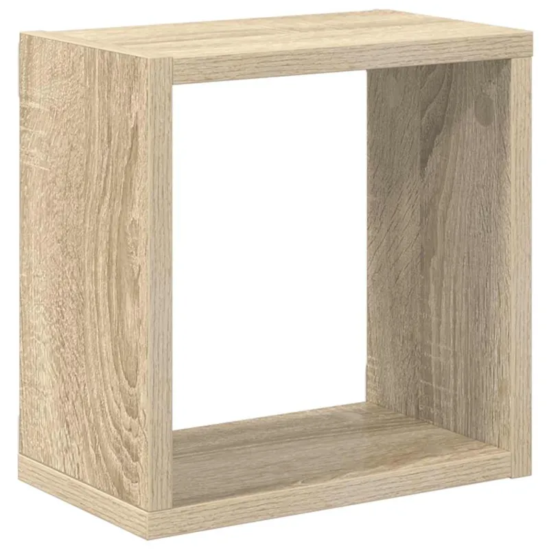 Sieninės lentynos, 4vnt., ąžuolo, 26x15x26cm, kubo formos
