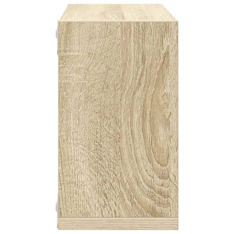 Sieninės lentynos, 6vnt., ąžuolo, 26x15x26cm, kubo formos