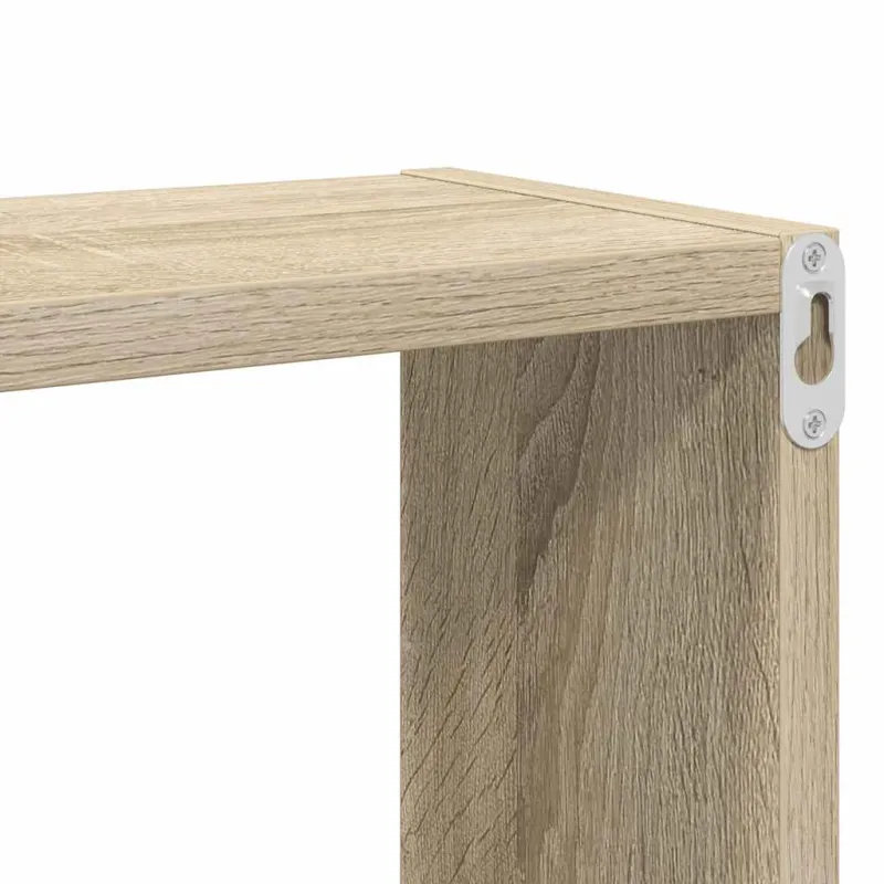 Sieninės lentynos, 6vnt., ąžuolo, 26x15x26cm, kubo formos