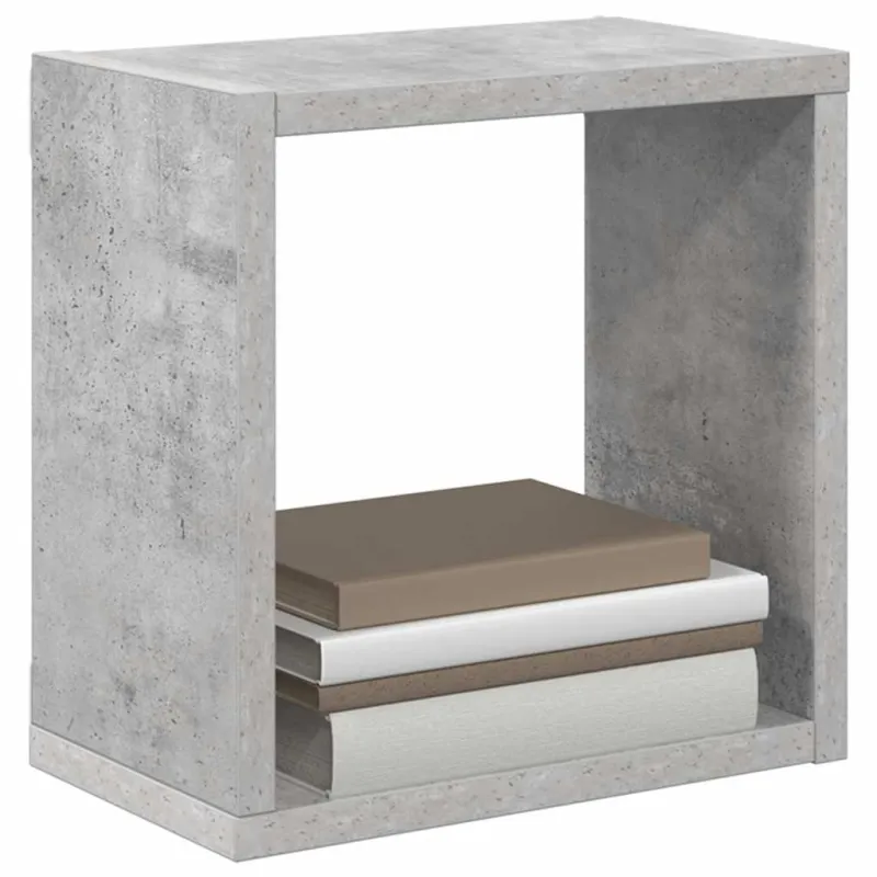 Sieninės lentynos, 4vnt., pilkos, 26x15x26cm, kubo formos