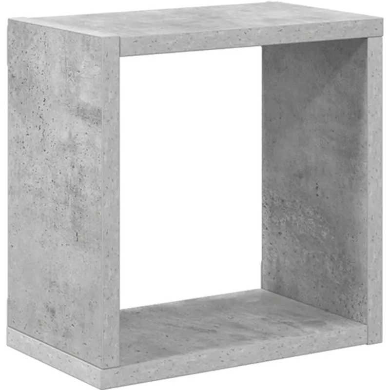 Sieninės lentynos, 4vnt., pilkos, 26x15x26cm, kubo formos