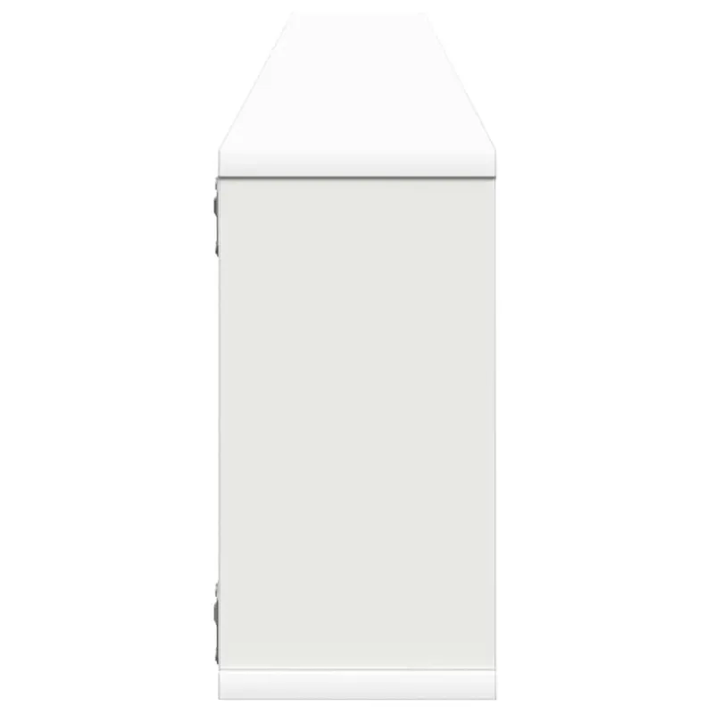 Sieninės lentynos, 2vnt., baltos, 100x15x30cm, apdirbta mediena