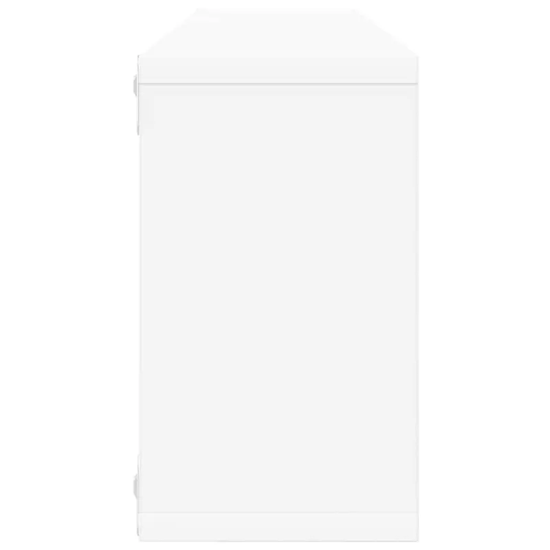 Sieninės lentynos, 2vnt., baltos, 80x15x26,5cm apdirbta mediena