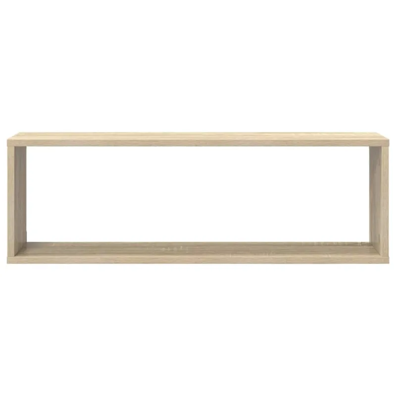 Sieninės lentynos, 2vnt., ąžuolo, 80x15x26,5cm, mediena