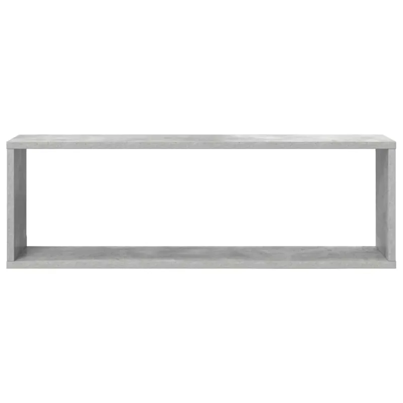 Sieninės lentynos, 2vnt., betono, 80x15x26,5cm, mediena