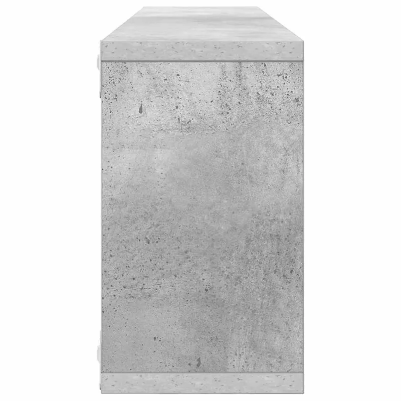 Sieninės lentynos, 2vnt., betono, 80x15x26,5cm, mediena