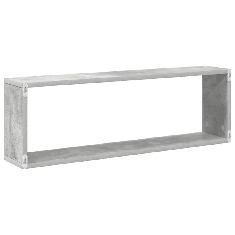 Sieninės lentynos, 2vnt., betono, 80x15x26,5cm, mediena