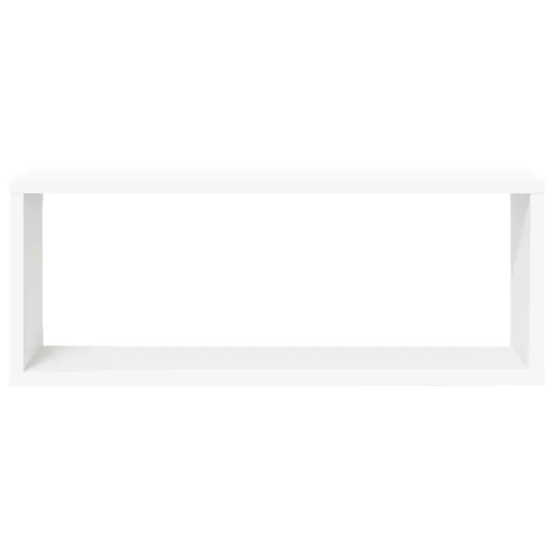 Sieninės lentynos, 2vnt., baltos, 60x15x23cm, apdirbta mediena