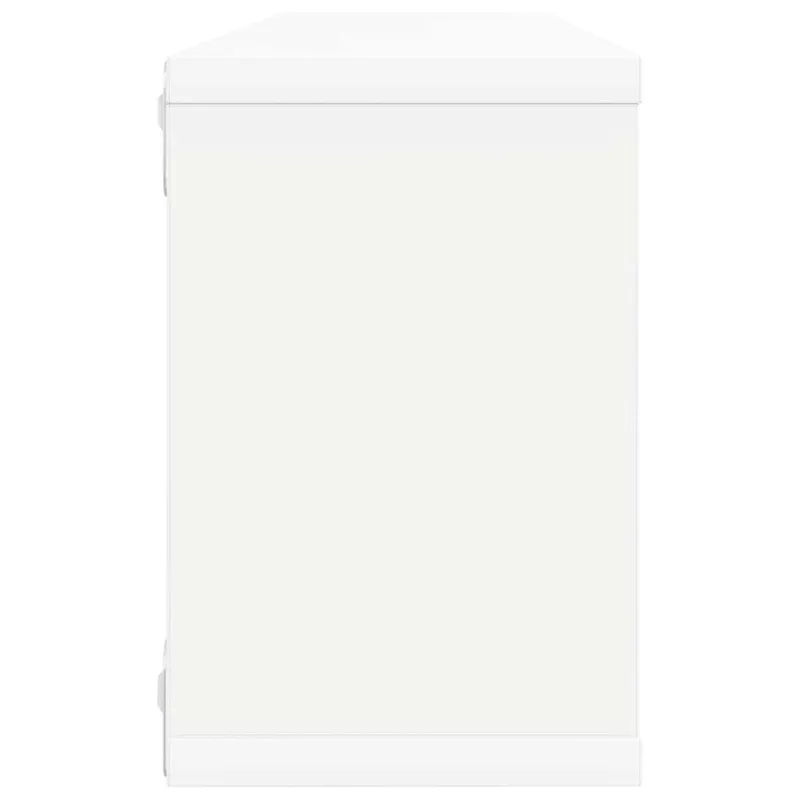 Sieninės lentynos, 2vnt., baltos, 60x15x23cm, apdirbta mediena