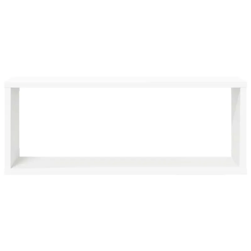 Sieninės lentynos, 4vnt., baltos, 60x15x23cm, apdirbta mediena