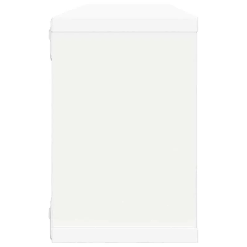 Sieninės lentynos, 4vnt., baltos, 60x15x23cm, apdirbta mediena