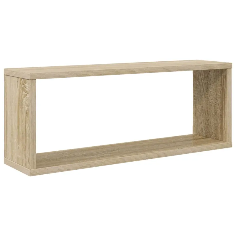 Sieninės lentynos, 2vnt., ąžuolo, 60x15x23cm, apdirbta mediena