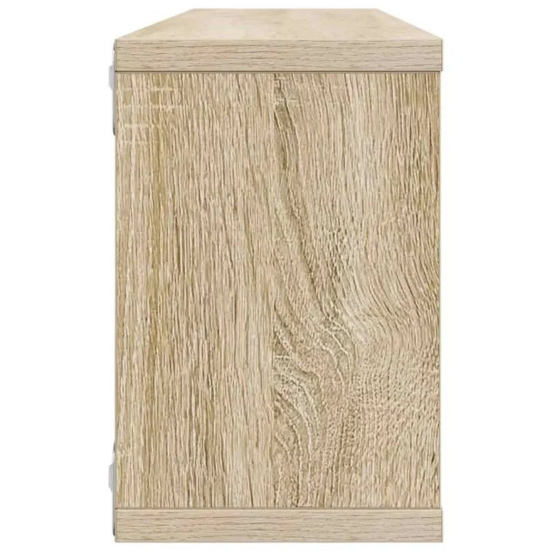 Sieninės lentynos, 2vnt., ąžuolo, 60x15x23cm, apdirbta mediena