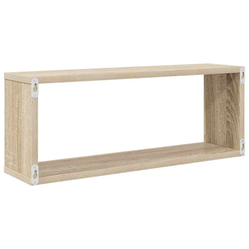 Sieninės lentynos, 2vnt., ąžuolo, 60x15x23cm, apdirbta mediena