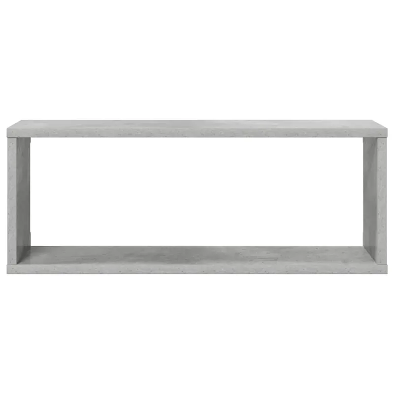 Sieninės lentynos, 4vnt., betono, 60x15x23cm, apdirbta mediena