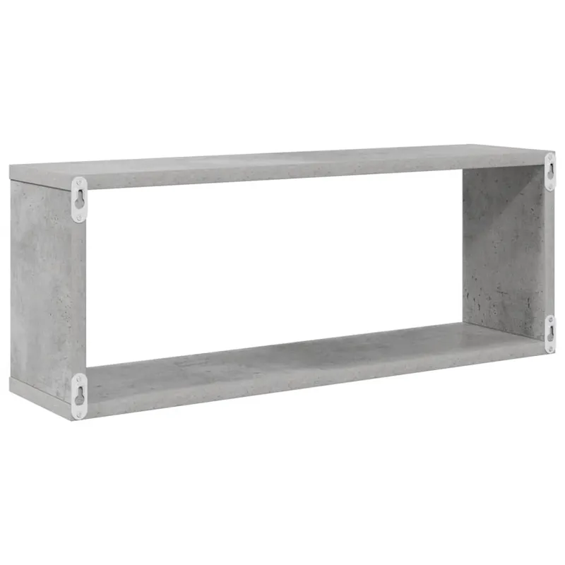 Sieninės lentynos, 6vnt., betono, 60x15x23cm, apdirbta mediena