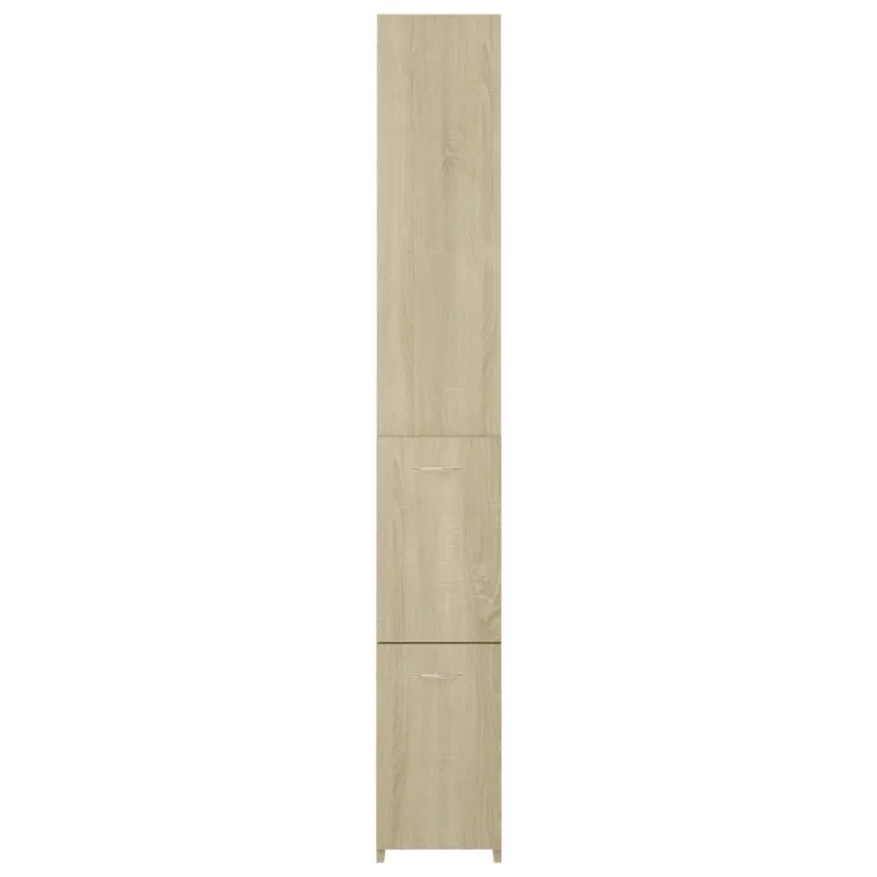Vonios kambario spintelė, ąžuolo spalvos, 25x26,5x170 cm