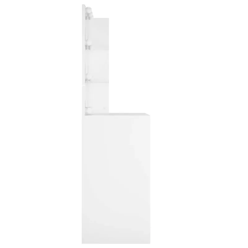 Kosmetinis staliukas su LED apšvietimu, baltas, 60x40x140cm