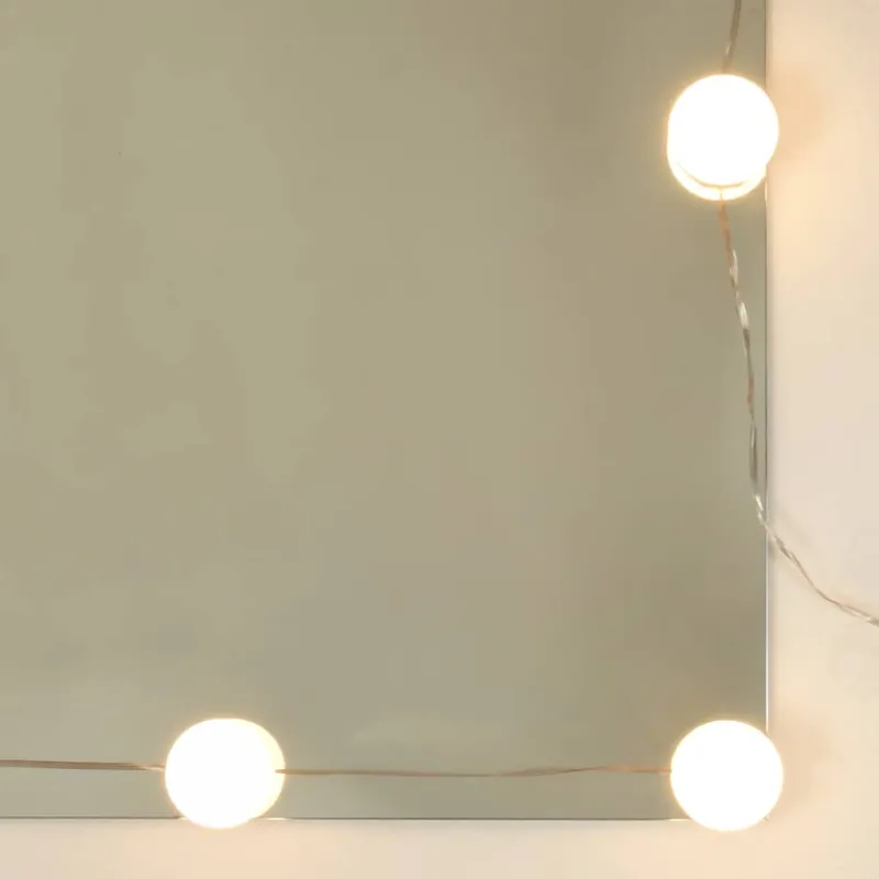 Kosmetinis staliukas su LED apšvietimu, pilkas, 60x40x140cm