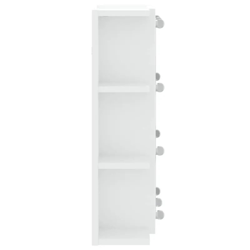 Veidrodinė spintelė su LED apšvietimu, balta, 70x16,5x60cm