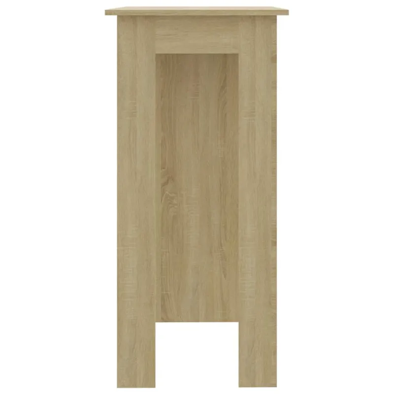 Baro stalas su lentyna, ąžuolo, 102x50x103,5cm, mediena