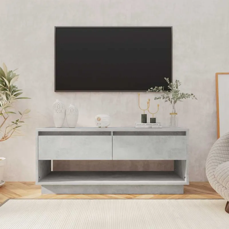 Televizoriaus spintelė, betono, 102x41x44cm, apdirbta mediena