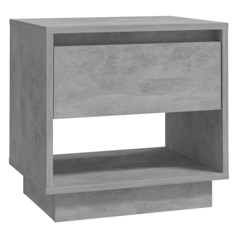 Naktinės spintelės, 2vnt., betono, 45x34x44cm, apdirbta mediena