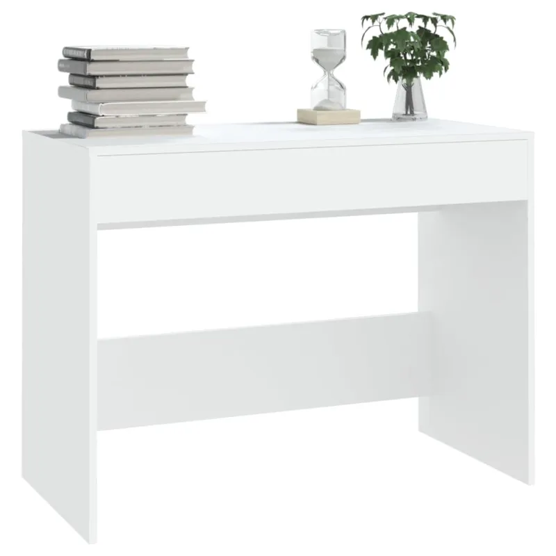 Rašomasis stalas, baltas, 101x50x76,5cm, apdirbta mediena