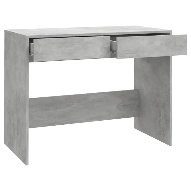 Rašomasis stalas, betono, 101x50x76,5cm, apdirbta mediena