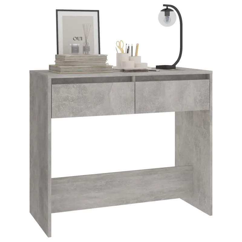 Konsolinis staliukas, betono, 89x41x76,5cm, apdirbta mediena