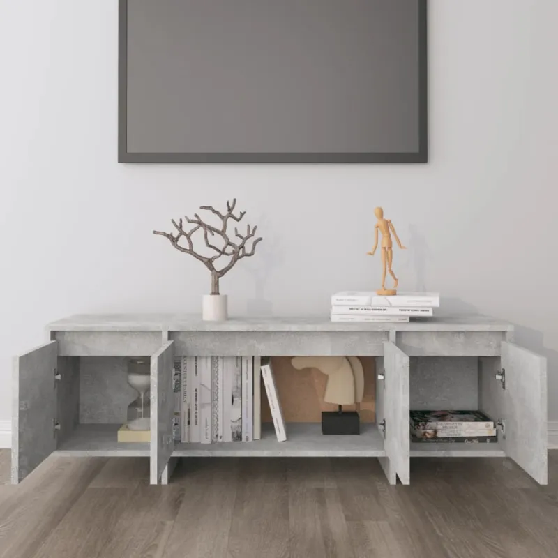 Televizoriaus spintelė, betono, 120x30x40,5cm, apdirbta mediena
