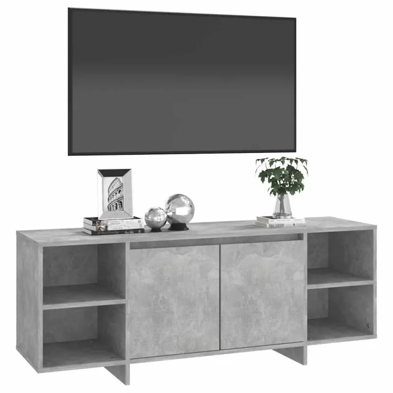 Televizoriaus spintelė, betono pilkos spalvos, 130x35x50cm, MDP