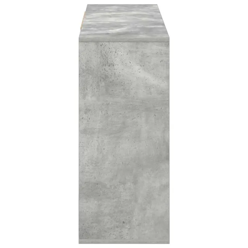 Šoninė spintelė, betono pilka, 120x30x75cm, apdirbta mediena