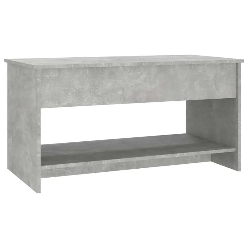 Kavos staliukas, betono pilkas, 102x50x52,5cm, apdirbta mediena