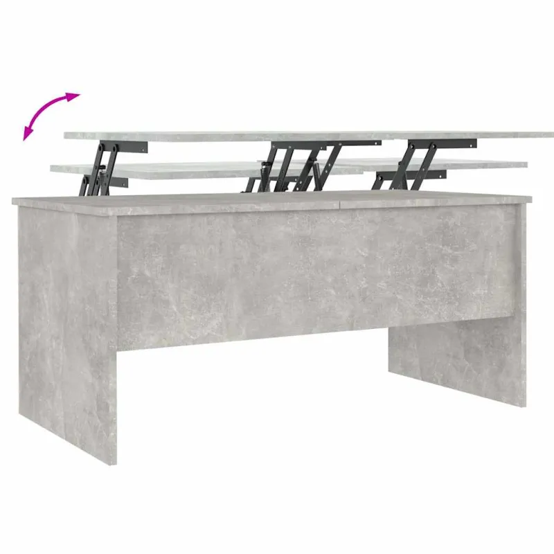 Kavos staliukas, betono pilkas, 102x50,5x46,5cm, mediena