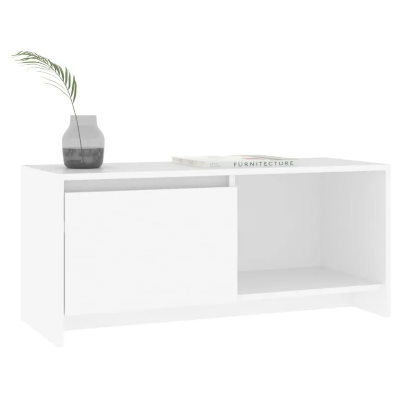 Televizoriaus spintelė, baltos spalvos, 90x35x40cm, MDP