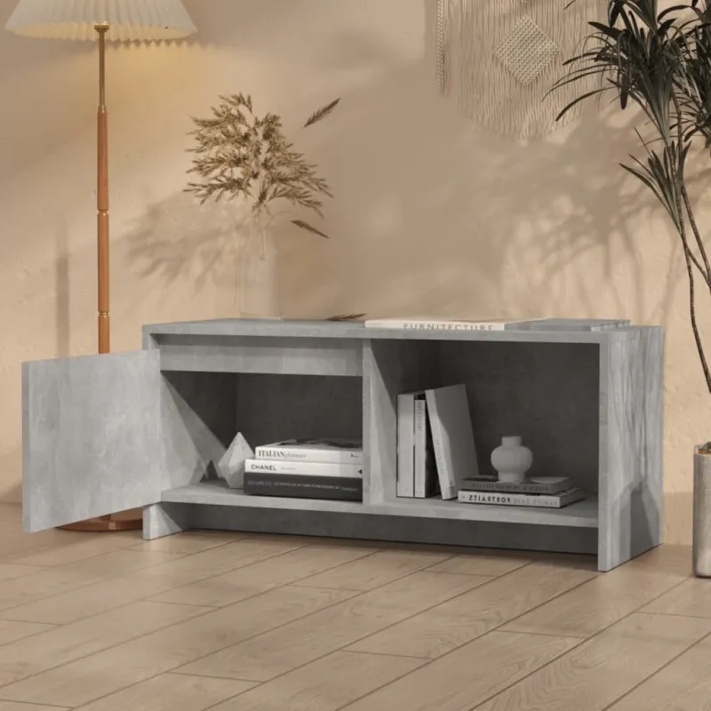 Televizoriaus spintelė, betono, 90x35x40cm, apdirbta mediena