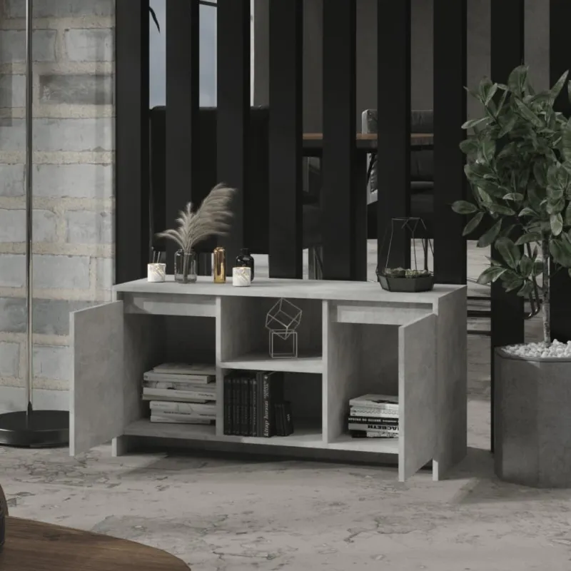 Televizoriaus spintelė, betono, 102x37,5x52,5cm, mediena